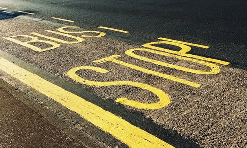 bus stop road markings